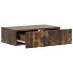 vidaXL Nástenný bočný stôl Dymový dub 59 x 34,5 x 17 cm – Obrázok 3