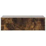 vidaXL Nástenný bočný stôl Dymový dub 59 x 34,5 x 17 cm – Obrázok 4