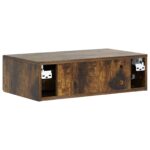 vidaXL Nástenný bočný stôl Dymový dub 59 x 34,5 x 17 cm – Obrázok 6