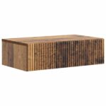vidaXL Nástenný bočný stôl Staré drevo 59 x 34,5 x 17 cm