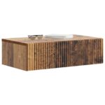 vidaXL Nástenný bočný stôl Staré drevo 59 x 34,5 x 17 cm – Obrázok 2