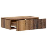 vidaXL Nástenný bočný stôl Staré drevo 59 x 34,5 x 17 cm – Obrázok 3