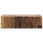 vidaXL Nástenný bočný stôl Staré drevo 59 x 34,5 x 17 cm – Obrázok 4