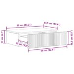 vidaXL Nástenný bočný stôl Staré drevo 59 x 34,5 x 17 cm – Obrázok 8