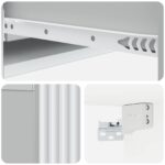 vidaXL Nástenný bočný stôl Biela 87,5 x 34,5 x 17 cm Kompozitné drevo – Obrázok 7