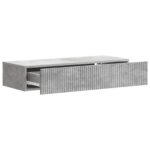 vidaXL Nástenný bočný stôl Betónovo sivá 87,5 x 34,5 x 17 cm – Obrázok 3