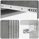 vidaXL Nástenný bočný stôl Betónovo sivá 87,5 x 34,5 x 17 cm – Obrázok 7