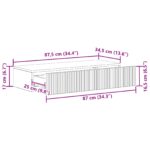 vidaXL Nástenný bočný stôl Betónovo sivá 87,5 x 34,5 x 17 cm – Obrázok 8
