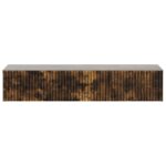 vidaXL Nástenný bočný stôl Dymový dub 87,5 x 34,5 x 17 cm – Obrázok 4
