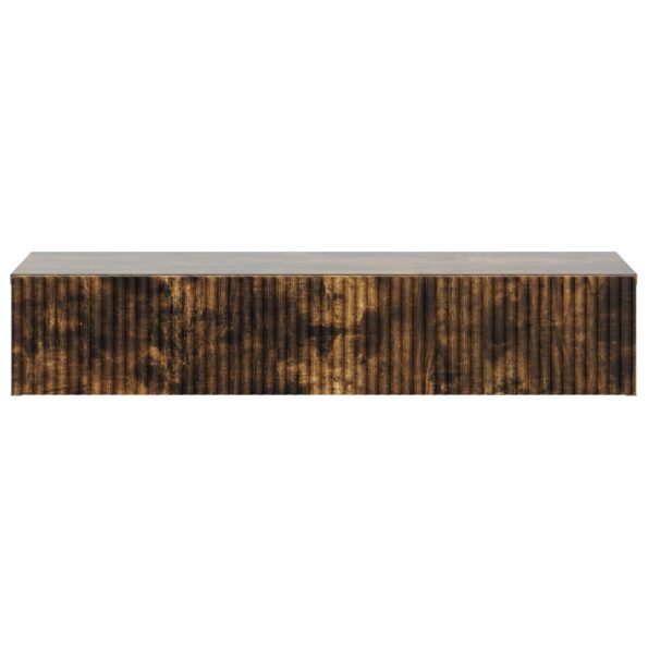 vidaXL Nástenný bočný stôl Dymový dub 87,5 x 34,5 x 17 cm – Obrázok 4