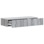 vidaXL Nástenný bočný stôl Sivá sonoma 87,5 x 34,5 x 17 cm – Obrázok 3