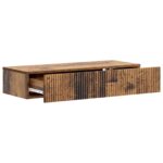 vidaXL Nástenný bočný stôl Staré drevo 87,5 x 34,5 x 17 cm – Obrázok 3