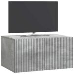 vidaXL Nástenná TV skrinka Nástenný Betónovo sivá 59,5 x 41 x 30 cm – Obrázok 3