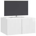 vidaXL Nástenná TV skrinka Biela s vysokým leskom 59,5 x 41 x 30 cm – Obrázok 3