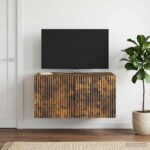 vidaXL Nástenná TV skrinka Nástenný Dymový dub 59,5 x 41 x 30 cm