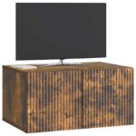vidaXL Nástenná TV skrinka Nástenný Dymový dub 59,5 x 41 x 30 cm – Obrázok 3