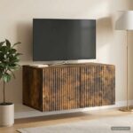 vidaXL Nástenná TV skrinka Nástenný Dymový dub 59,5 x 41 x 30 cm – Obrázok 4