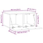 vidaXL Nástenná TV skrinka Nástenný Sivá sonoma 59,5 x 41 x 30 cm – Obrázok 11