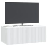 vidaXL Nástenná TV skrinka Biela 78,5 x 41 x 30 cm Kompozitné drevo – Obrázok 3