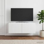 vidaXL Nástenná TV skrinka Biela 78,5 x 41 x 30 cm Kompozitné drevo – Obrázok 4
