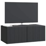 vidaXL Nástenná TV skrinka Čierna 78,5 x 41 x 30 cm Kompozitné drevo – Obrázok 3