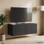 vidaXL Nástenná TV skrinka Čierna 78,5 x 41 x 30 cm Kompozitné drevo – Obrázok 4
