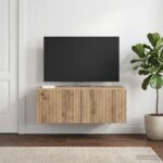 vidaXL Nástenná TV skrinka Nástenný Dub artisan 78,5 x 41 x 30 cm