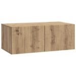 vidaXL Nástenná TV skrinka Nástenný Dub artisan 78,5 x 41 x 30 cm – Obrázok 2