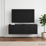 vidaXL Nástenná TV skrinka Čierna 98 x 41 x 30 cm Kompozitné drevo – Obrázok 4