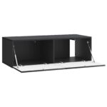 vidaXL Nástenná TV skrinka Čierna 98 x 41 x 30 cm Kompozitné drevo – Obrázok 5