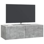 vidaXL Nástenná TV skrinka Nástenný Betónovo sivá 98 x 41 x 30 cm – Obrázok 3