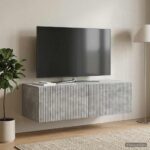 vidaXL Nástenná TV skrinka Nástenný Betónovo sivá 98 x 41 x 30 cm – Obrázok 4