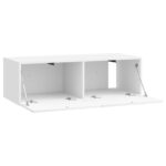 vidaXL Nástenná TV skrinka Biela s vysokým leskom 98 x 41 x 30 cm – Obrázok 5