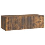 vidaXL Nástenná TV skrinka Dymový dub 98 x 41 x 30 cm Kompozitné drevo – Obrázok 2