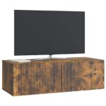 vidaXL Nástenná TV skrinka Dymový dub 98 x 41 x 30 cm Kompozitné drevo – Obrázok 3