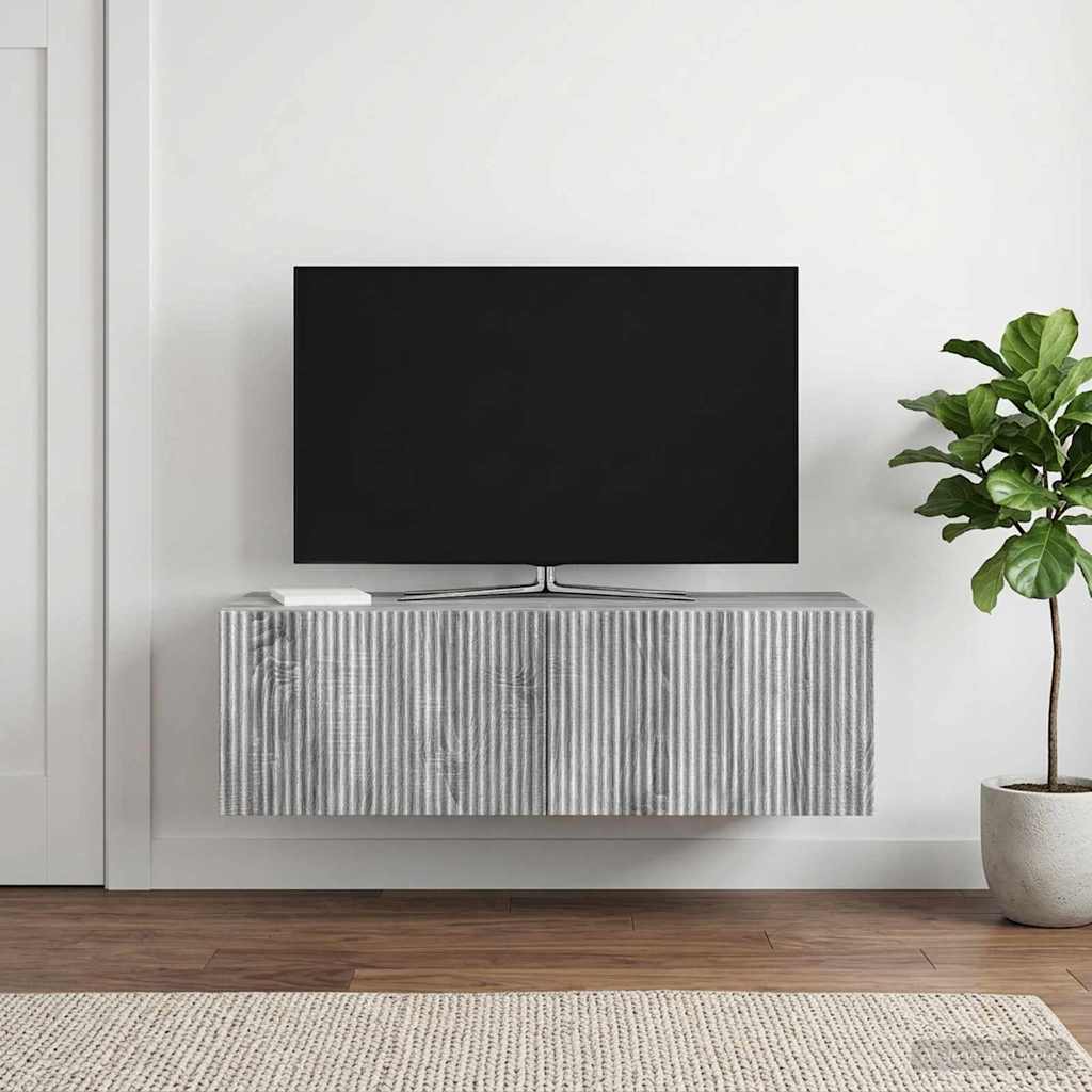 898531_1.jpg vidaXL Nástenná TV skrinka Nástenný Sivá sonoma 98 x 41 x 30 cm – Obrázok 1