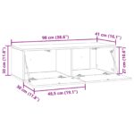 vidaXL Nástenná TV skrinka Nástenný Sivá sonoma 98 x 41 x 30 cm – Obrázok 11