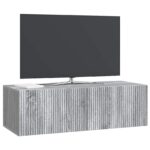 vidaXL Nástenná TV skrinka Nástenný Sivá sonoma 98 x 41 x 30 cm – Obrázok 3