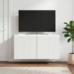 vidaXL Nástenná TV skrinka Biela 59,5 x 31 x 30 cm Kompozitné drevo – Obrázok 4