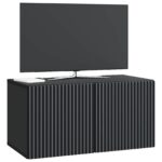 vidaXL Nástenná TV skrinka Čierna 59,5 x 31 x 30 cm Kompozitné drevo – Obrázok 3