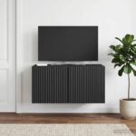vidaXL Nástenná TV skrinka Čierna 59,5 x 31 x 30 cm Kompozitné drevo – Obrázok 4
