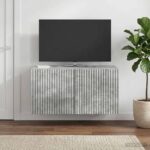 vidaXL Nástenná TV skrinka Nástenný Betónovo sivá 59,5 x 31 x 30 cm