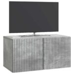 vidaXL Nástenná TV skrinka Nástenný Betónovo sivá 59,5 x 31 x 30 cm – Obrázok 3