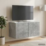 vidaXL Nástenná TV skrinka Nástenný Betónovo sivá 59,5 x 31 x 30 cm – Obrázok 4