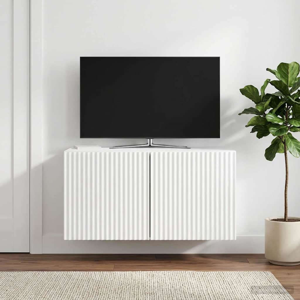 898539_1.jpg vidaXL Nástenná TV skrinka Biela s vysokým leskom 59,5 x 31 x 30 cm – Obrázok 1