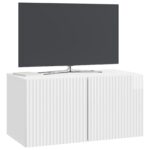 vidaXL Nástenná TV skrinka Biela s vysokým leskom 59,5 x 31 x 30 cm – Obrázok 3