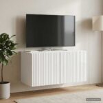 vidaXL Nástenná TV skrinka Biela s vysokým leskom 59,5 x 31 x 30 cm – Obrázok 4