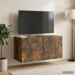 vidaXL Nástenná TV skrinka Nástenný Dymový dub 59,5 x 31 x 30 cm