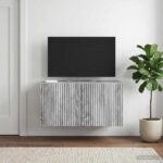 vidaXL Nástenná TV skrinka Nástenný Sivá sonoma 59,5 x 31 x 30 cm