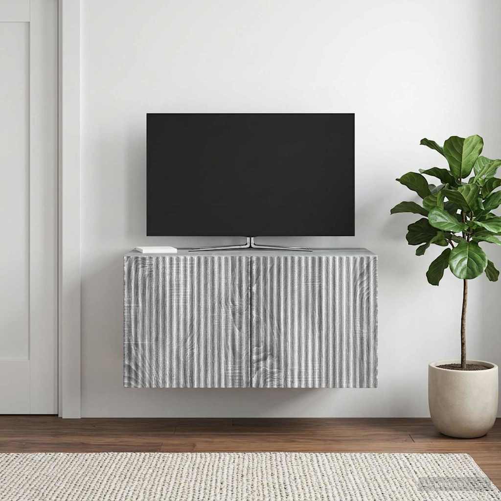 898541_1.jpg vidaXL Nástenná TV skrinka Nástenný Sivá sonoma 59,5 x 31 x 30 cm – Obrázok 1